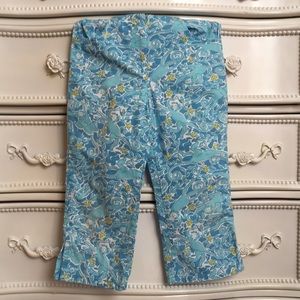 Lilly Pulitzer Girls blue monkey capris size 8